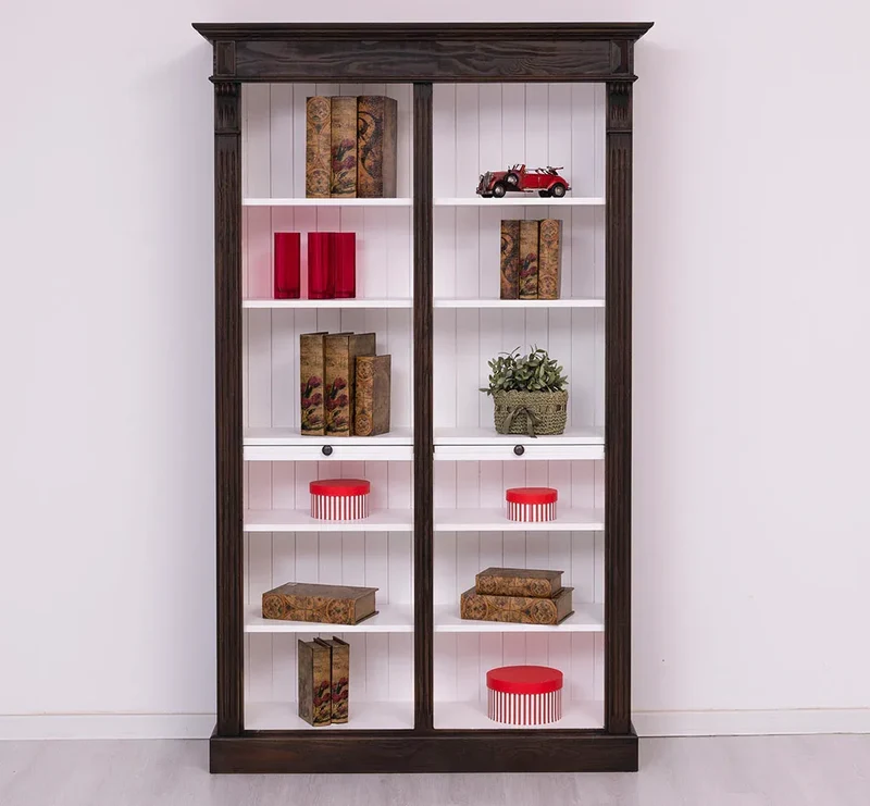 Regalwand aus Massivholz im Landhausstil - Bücherregal in verschiedenen Farben