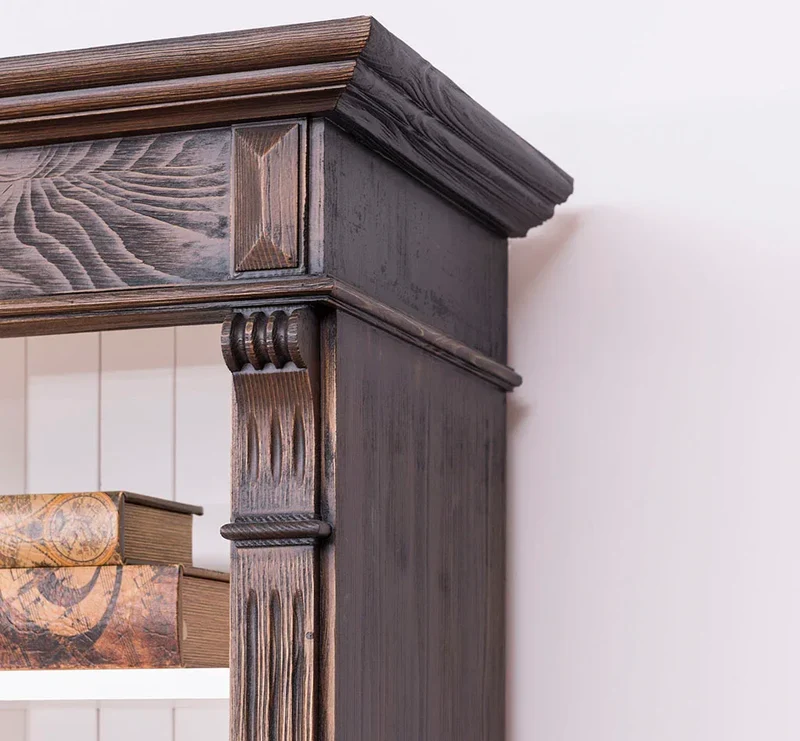 Regalwand aus Massivholz im Landhausstil - Bücherregal in verschiedenen Farben