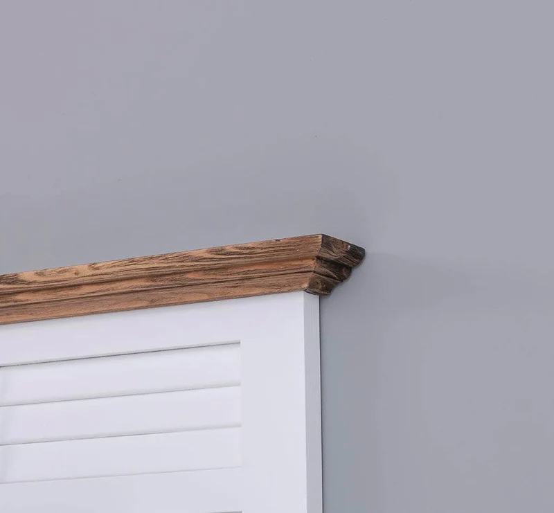 Bad-Set - Waschbeckenunterschrank aus Massivholz mit Spiegel