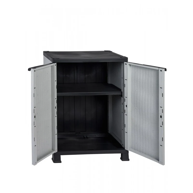 Bundle: MADERA / Kunststoffschrank mit 3 Einlegeböden + Kunststoffschrank mit 1 Einlegeboden