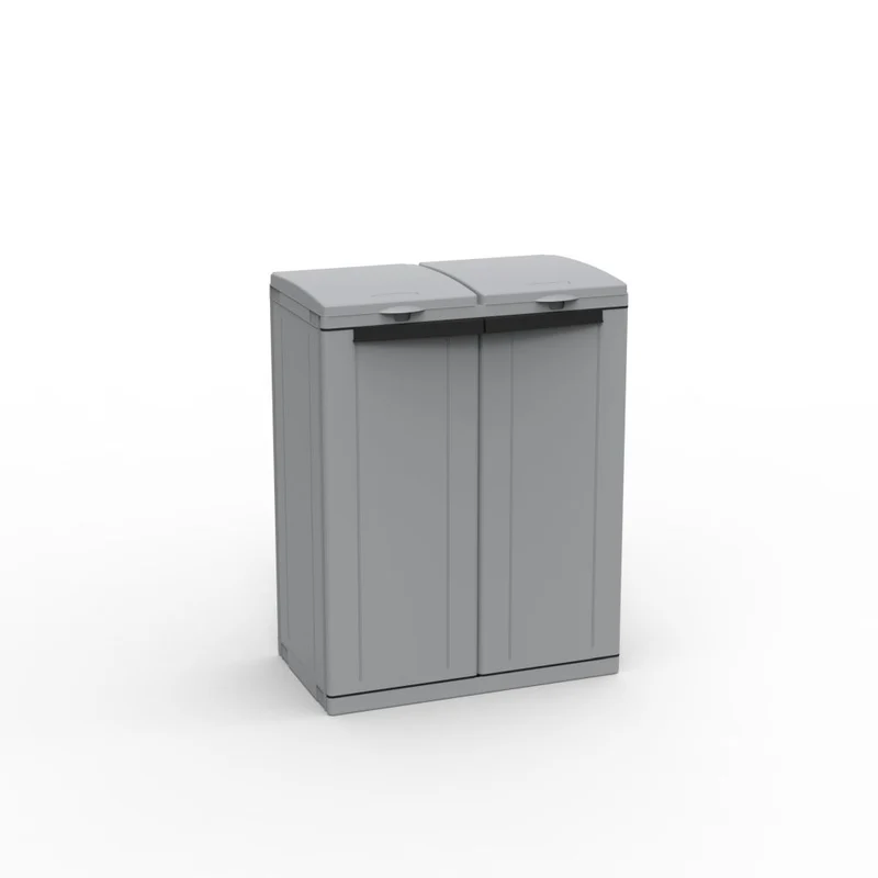 XL Gartenschrank Kunststoffschrank Müllschrank "EcoCab" mit 2 Türen