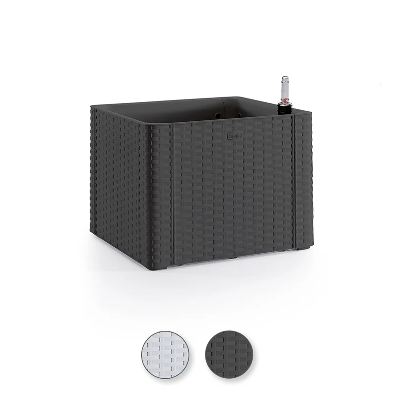 XL Pflanzkasten RATTAN OPTIK in verschiedenen Größen und Farben (Größe/Farbe wählbar)