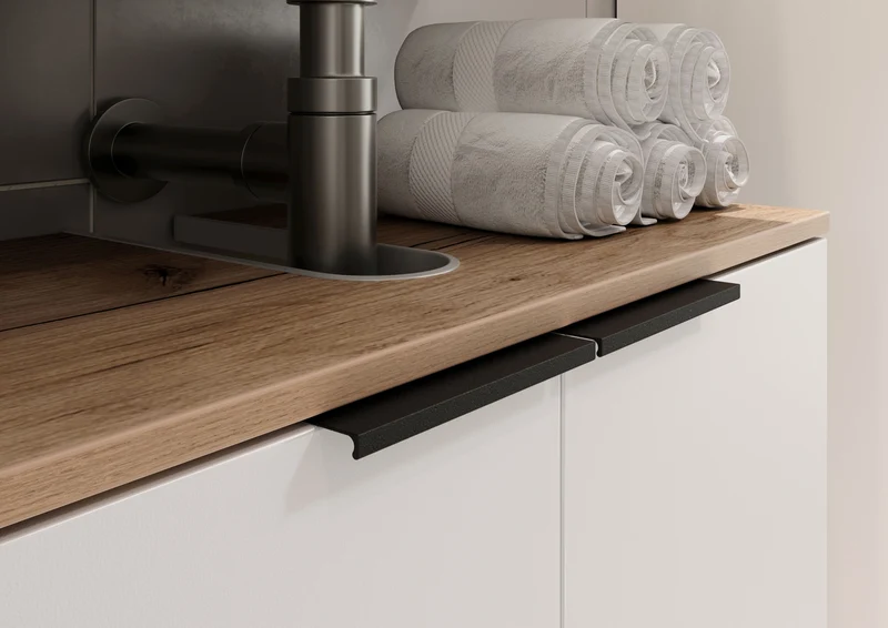 Waschbeckenunterschrank Weiß-Beige 70x34x58 cm mit Siphonaussparung
