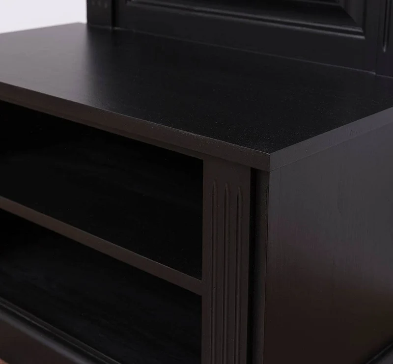 Schmale Garderobe aus Massivholz mit Ablage und 3 Haken uni