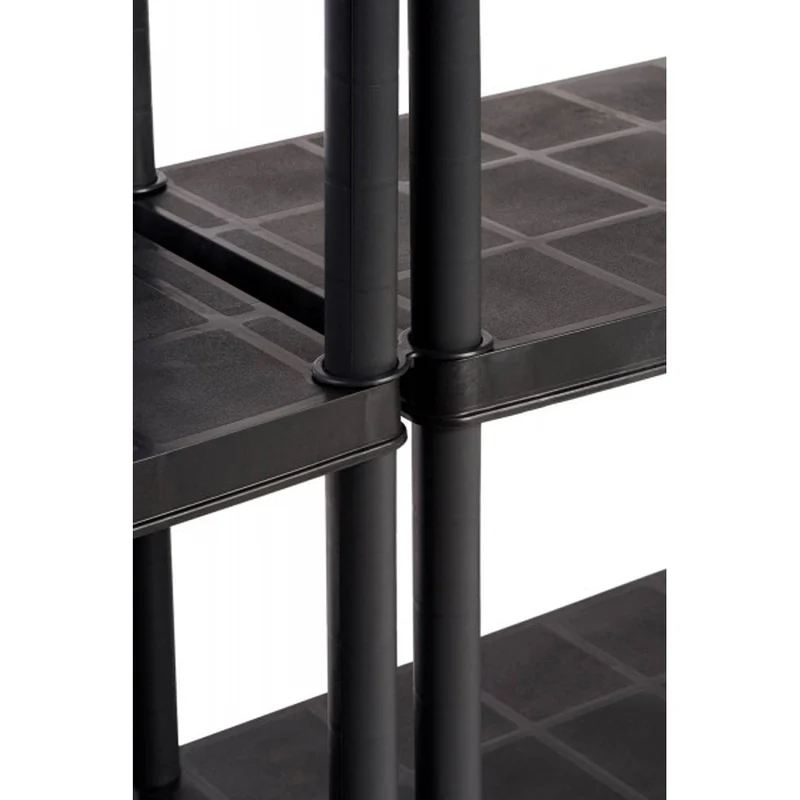 Set: 3 x PLATIN - Kunststoffregal 15 Zoll (Schwarz)