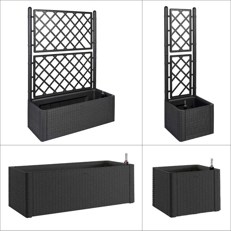 Spaliere und Pflanzkästen, Rattan, Anthrazit (frei kombinierbar)