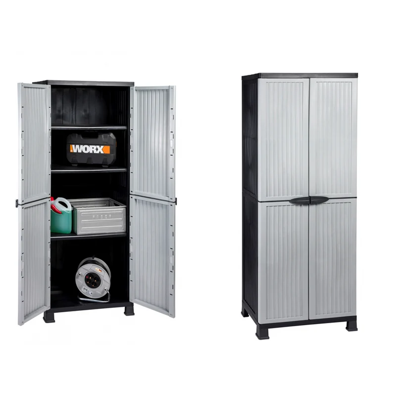 Set: 2 x NOBLE Kunststoffschrank mit 3 Einlegeböden