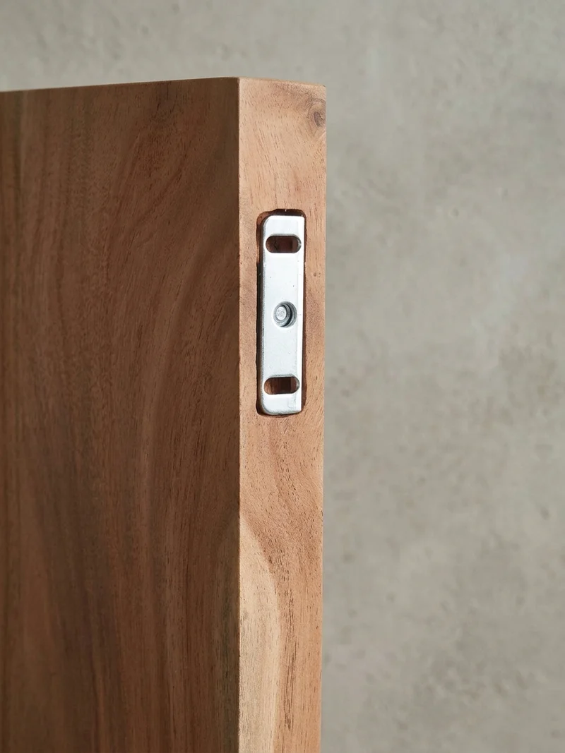 Wandregal Akazienholz Baumkante Rustikal