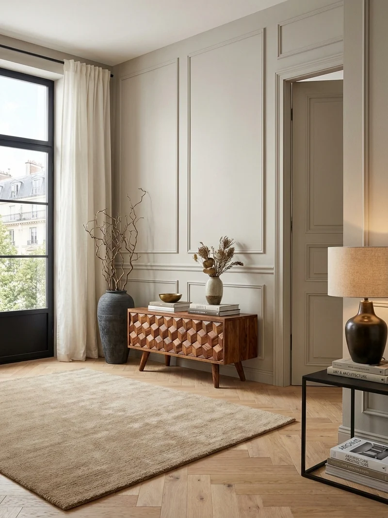 Lowboard Massivholz Landhausstil Modell Oasis für Fernseher bis 50 Zoll mit Kabeldurchlass