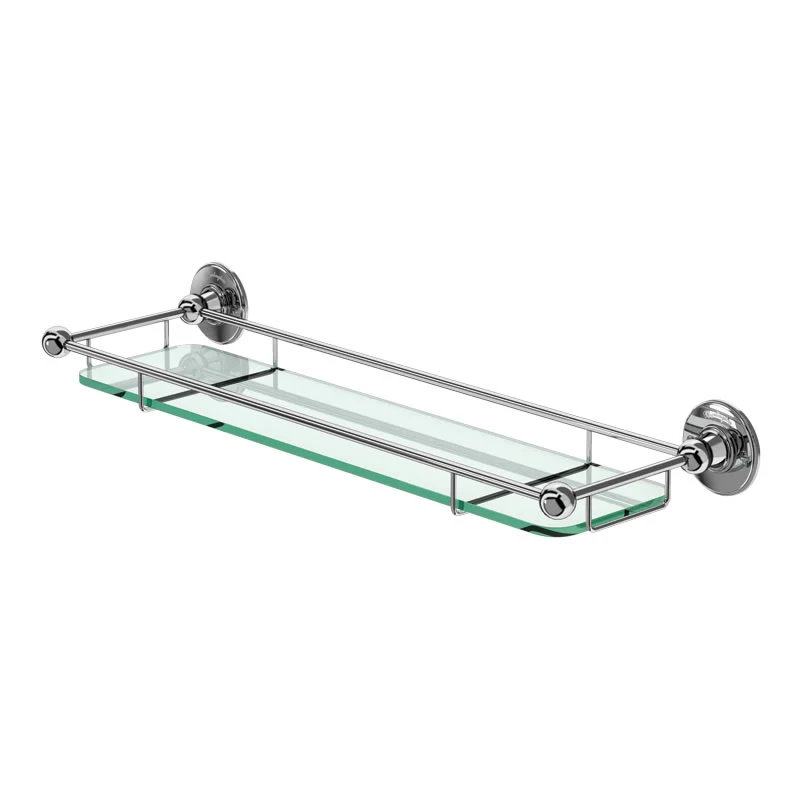 Wandmontierte Badregal aus Glas und Chrom - Burlington